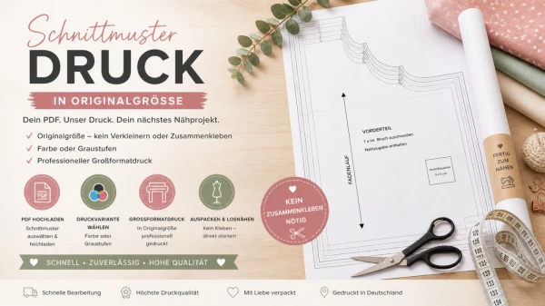 Schnittmusterdruck in Originalgröße