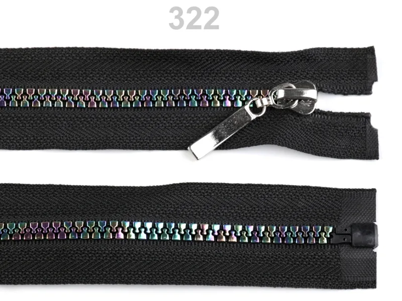 Reißverschluss 60 Cm – Schwarz, 5 Mm Schließglieder, Für Jacken & Taschen