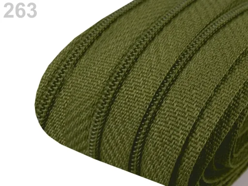 Reißverschluss als Meterware, spiralförmig, mit 3 mm Spiralbreite