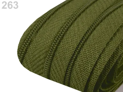 Reißverschluss als Meterware, spiralförmig, mit 3 mm Spiralbreite
