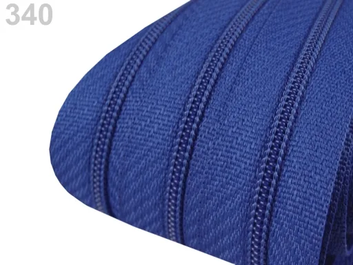 Reißverschluss als Meterware in Royalblau, spiralförmig, mit 3 mm Spiralbreite