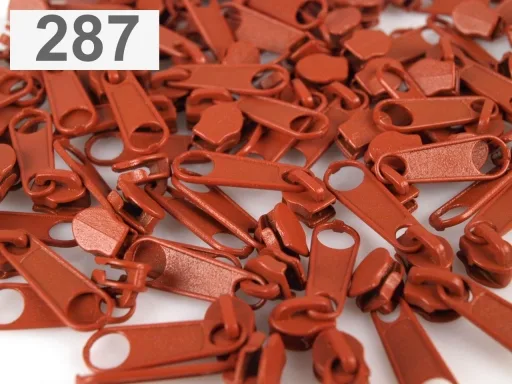 Zipper Schieber in Rost für spiralförmige Reißverschlüsse, 3 mm Spiralbreite