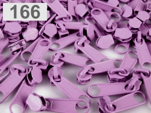 Zipper Schieber in Flieder für spiralförmige Reißverschlüsse, 3 mm Spiralbreite