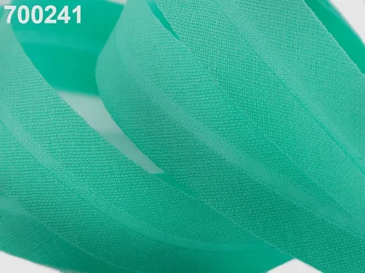 Schrägband Baumwolle in Mint, Meterware im Ausschnitt