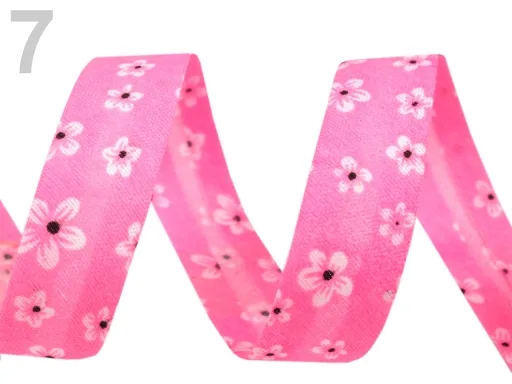 Schrägband Polyester in Pink, Meterware im Ausschnitt