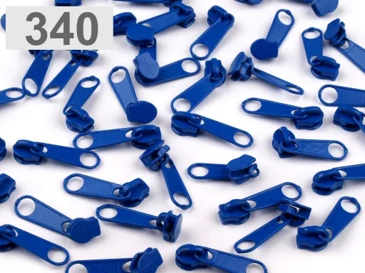 Zipper Schieber in Royalblau für spiralförmige Reißverschlüsse, 3 mm Spiralbreite
