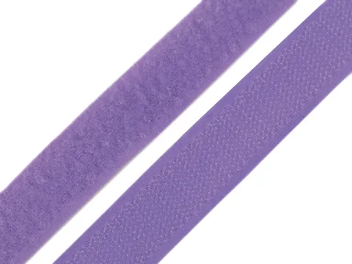 Klettband in Lavendel, Meterware im Ausschnitt