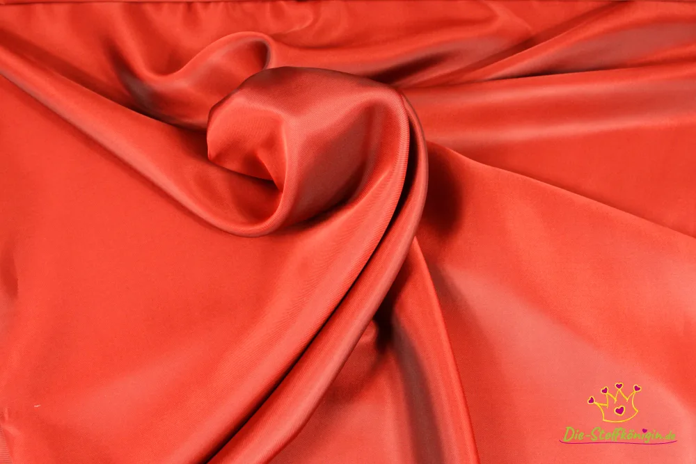 Futterstoff in Rot/Schwarz, Meterware im Detail
