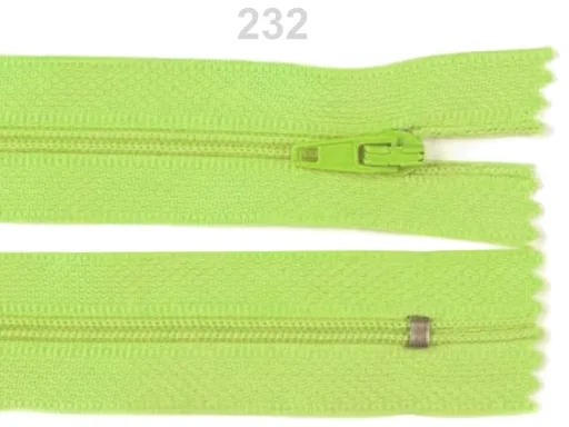 Reißverschluss nicht teilbar 20 cm in Heugrün, Spirale 3 mm