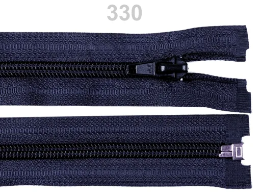 Reißverschluss teilbar 30 cm in Dunkelblau, Spirale 5 mm