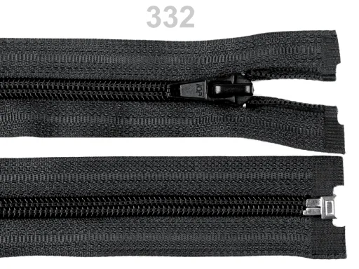Reißverschluss teilbar 30 cm in Schwarz, Spirale 5 mm