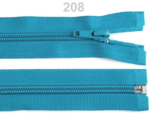 Reißverschluss teilbar 30 cm in Cyanblau, Spirale 5 mm
