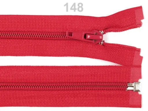 Reißverschluss teilbar 30 cm in Rot, Spirale 5 mm