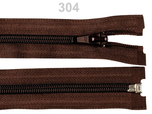 Reißverschluss teilbar 30 cm in Schokoladenbraun, Spirale 5 mm