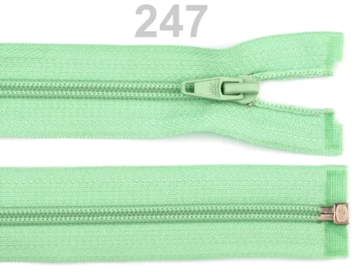 Reißverschluss teilbar 50 cm in Mint, Spirale 5 mm