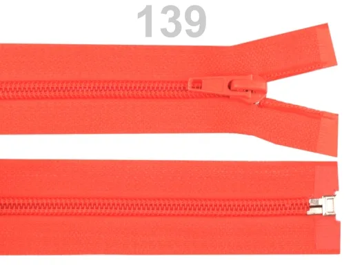 Reißverschluss teilbar 50 cm in Lachs, Spirale 5 mm