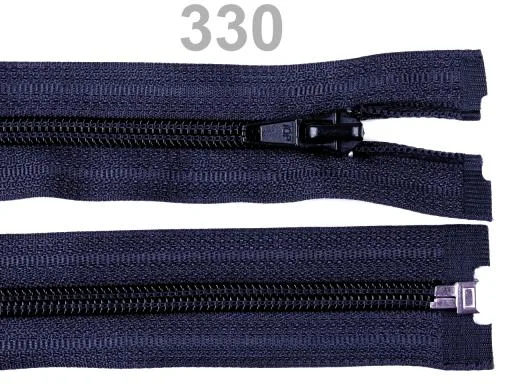 Reißverschluss teilbar 50 cm in Dunkelblau, Spirale 5 mm