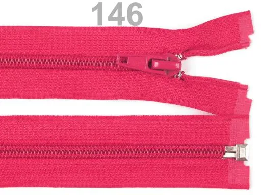 Reißverschluss teilbar 50 cm in Himbeere, Spirale 5 mm