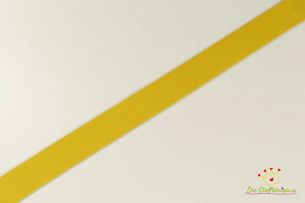 Gummiband in Senf, Meterware im Ausschnitt