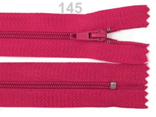 Reißverschluss nicht teilbar 18 cm in Pink, Spirale 3 mm