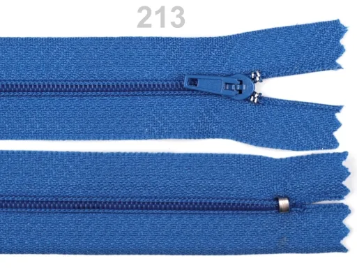 Reißverschluss nicht teilbar 18 cm in Mittelblau, Spirale 3 mm