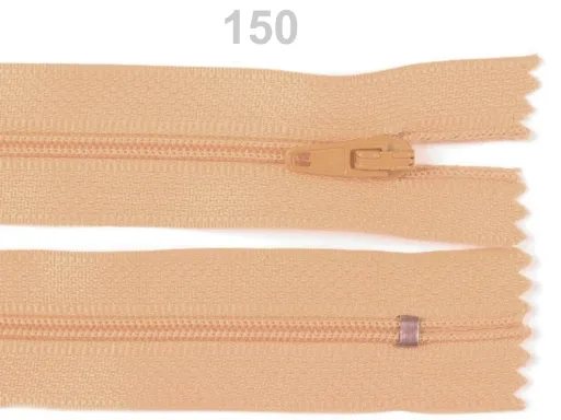 Reißverschluss nicht teilbar 18 cm in Apricot, Spirale 3 mm