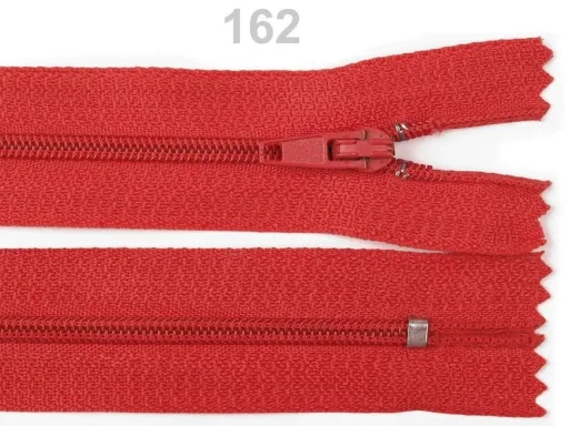 Reißverschluss nicht teilbar 20 cm in Rot, Spirale 3 mm