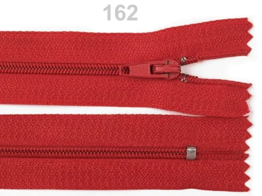 Reißverschluss nicht teilbar 18 cm in Rot, Spirale 3 mm