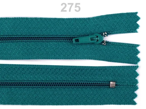 Reißverschluss nicht teilbar 20 cm in Dunkeltürkis, Spirale 3 mm