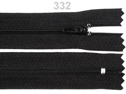Reißverschluss nicht teilbar 20 cm in Schwarz, Spirale 3 mm