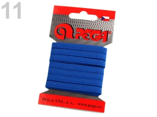 Wäscheband / Gummiband in Mittelblau, Meterware im Ausschnitt