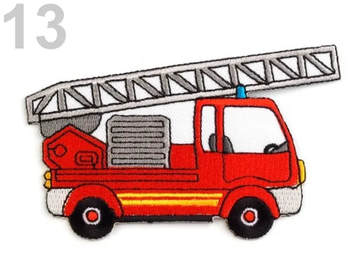 Aufbügler Feuerwehrwagen, Motiv in der Ansicht