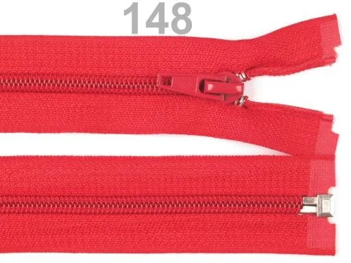 Reißverschluss teilbar 45 cm in Rot, Spirale 5 mm
