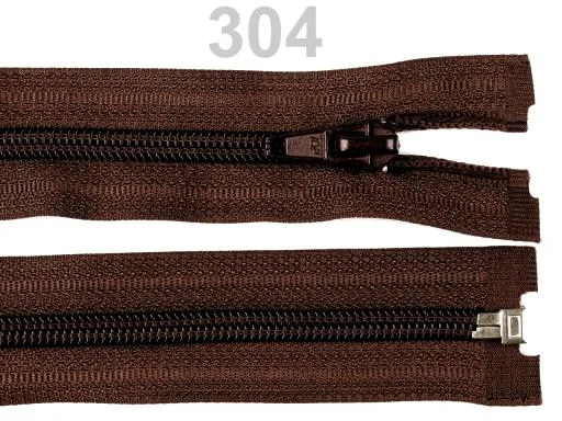 Reißverschluss teilbar 45 cm in Schokoladenbraun, Spirale 5 mm