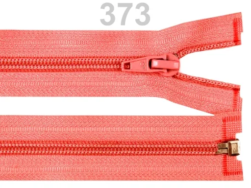 Reißverschluss teilbar 45 cm in Koralle, Spirale 5 mm