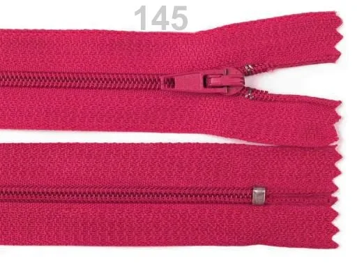 Reißverschluss nicht teilbar 16 cm in Pink, Spirale 3 mm