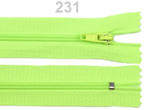 Reißverschluss nicht teilbar 16 cm in Neonlimette, Spirale 3 mm