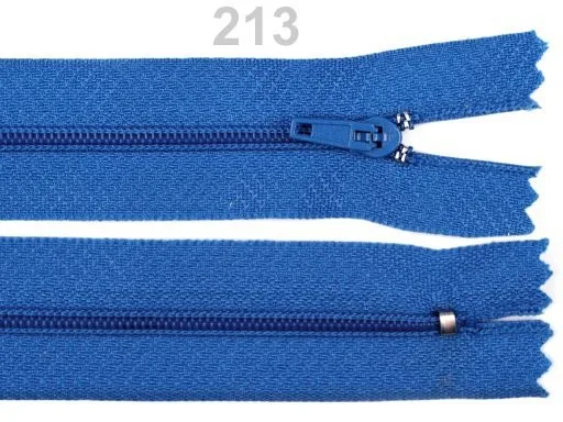 Reißverschluss nicht teilbar 16 cm in Mittelblau, Spirale 3 mm