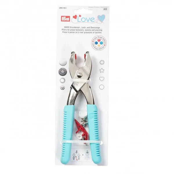 Prym Love Vario Zange mit Loch-/Color Snaps Werkzeug Mint