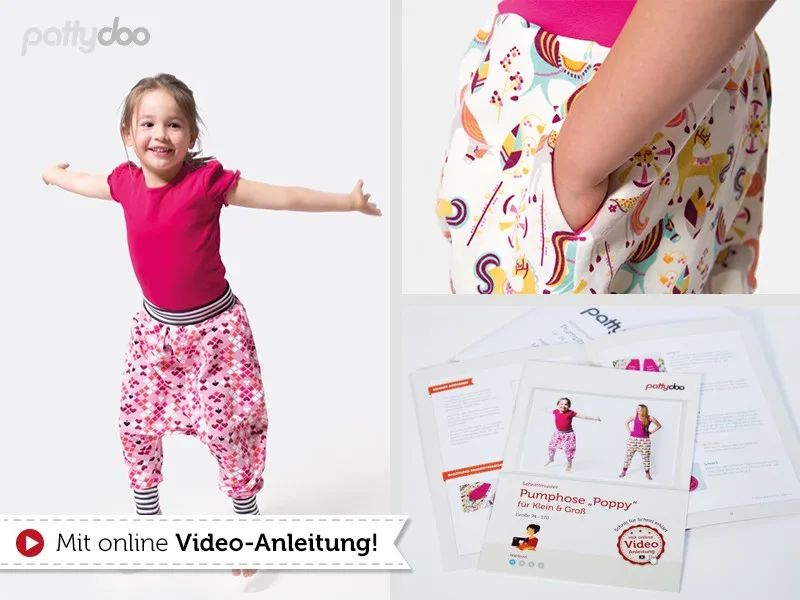 Schnittmuster Poppy Pumphose by, Titelbild des Schnitts