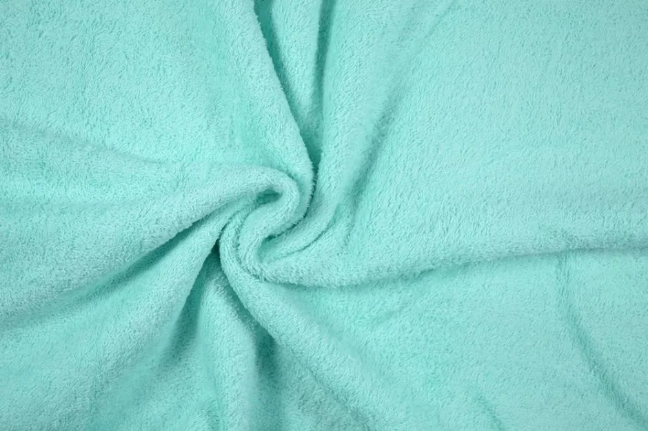 Frottee in Mint, Meterware im Detail