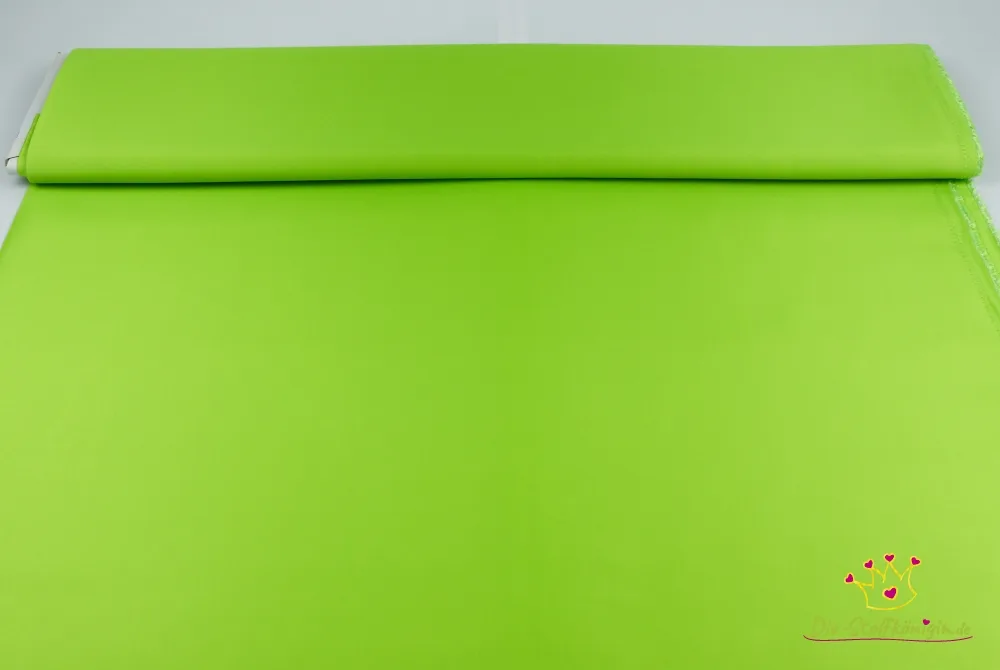 Taft in Neongrün, Meterware im Detail
