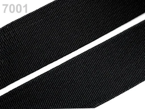 Gummiband schwarz, Meterware im Ausschnitt