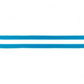 Streifenband in Aqua, Meterware im Ausschnitt