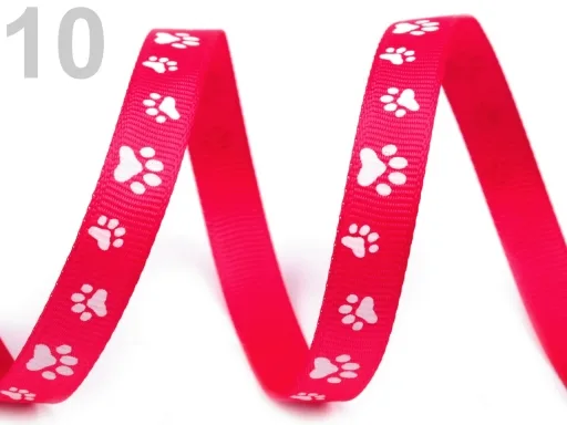 Ripsband in Pink, Meterware im Ausschnitt