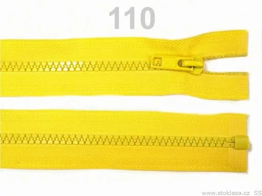 Reißverschluss teilbar 65 cm in Zitronengelb, Krampe 5 mm