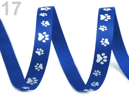 Ripsband in Blau, Meterware im Ausschnitt