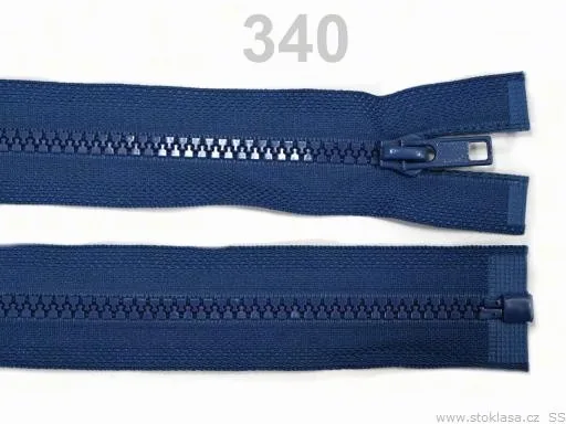 Reißverschluss teilbar 65 cm in Royalblau, Krampe 5 mm