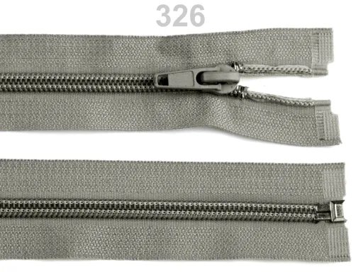 Reißverschluss teilbar 75 cm in Graugrün, Spirale 5 mm