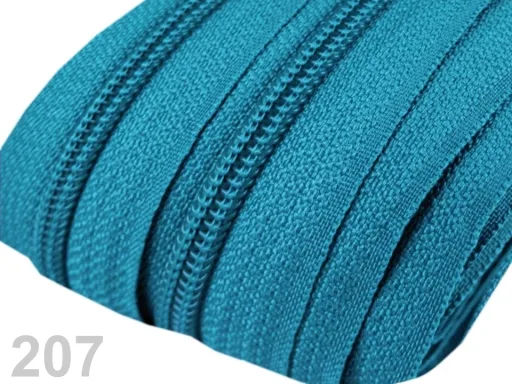 Reißverschluss als Meterware in Petrol, spiralförmig, mit 5 mm Spiralbreite